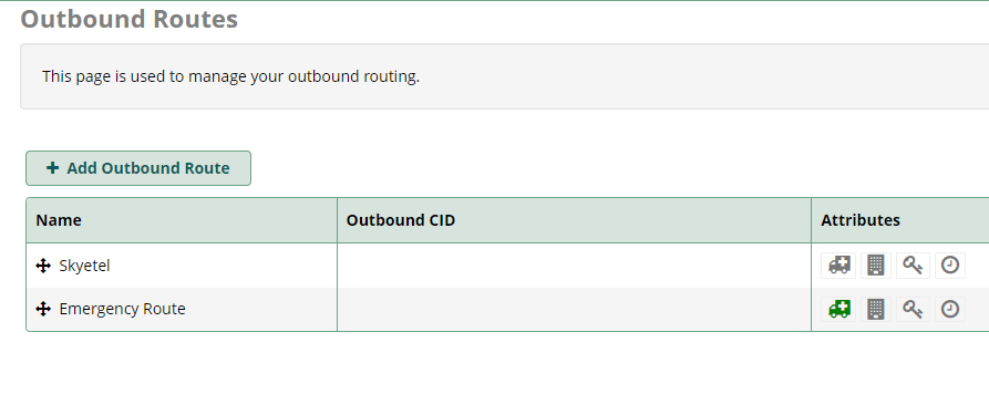 Outbound Routes