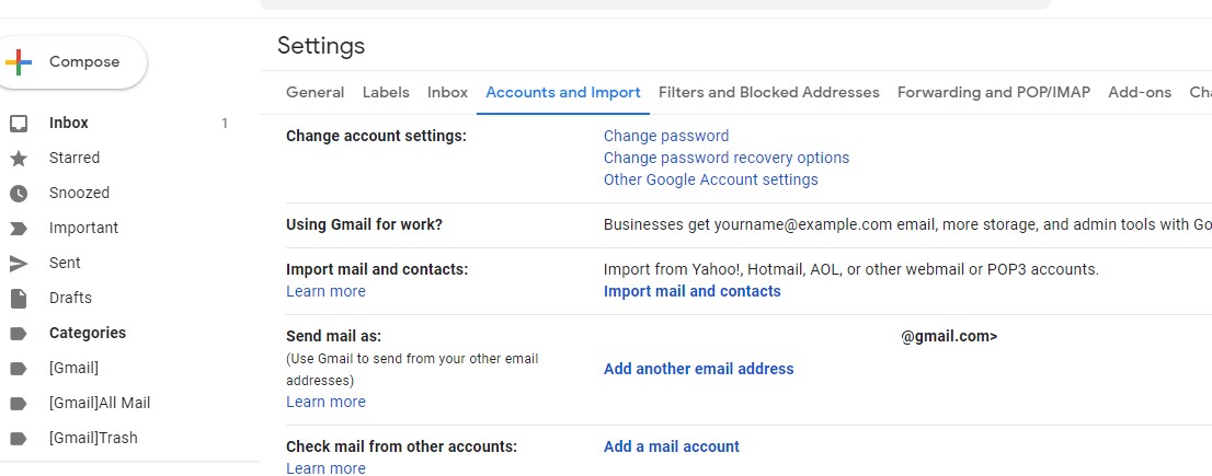 Gmail add an account