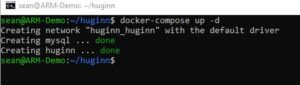 bringing up the docker-compose container