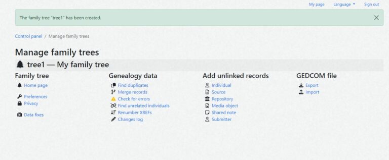 Setting Up Webtrees Family Tree Server - TempleNet Blog